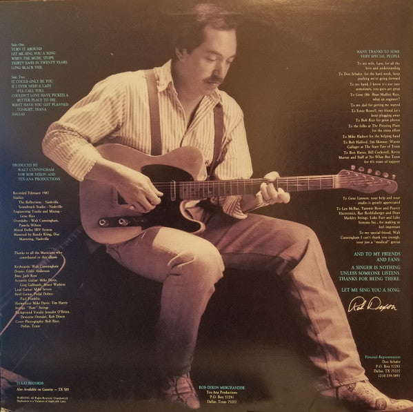 Rob Dixon  - Let Me Sing You A Song - LP
