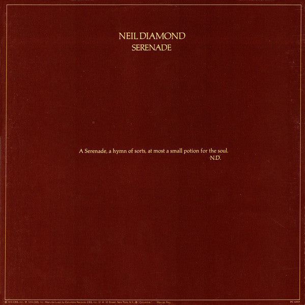 Neil Diamond - Serenade - LP