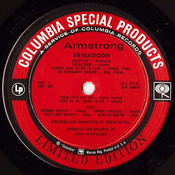 "Brigadoon" Original Television Cast - Brigadoon (Original Television Sound Track) - LP