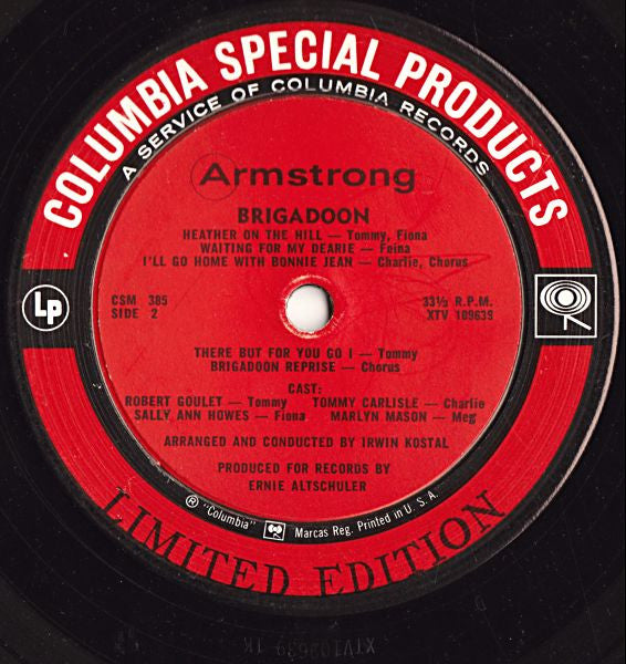 "Brigadoon" Original Television Cast - Brigadoon (Original Television Sound Track) - LP