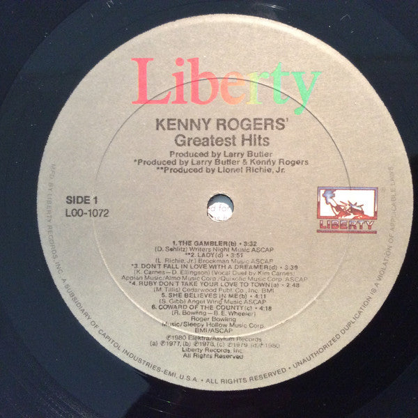 Kenny Rogers - Greatest Hits - LP