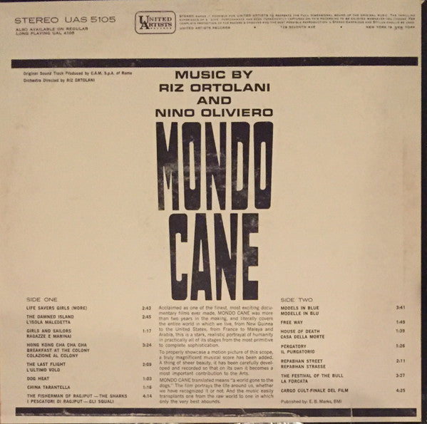 Riz Ortolani And Nino Oliviero - Mondo Cane - LP