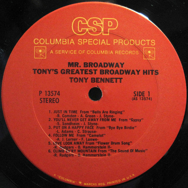 Tony Bennett - Mr. Broadway (Tony's Greatest Broadway Hits) - LP