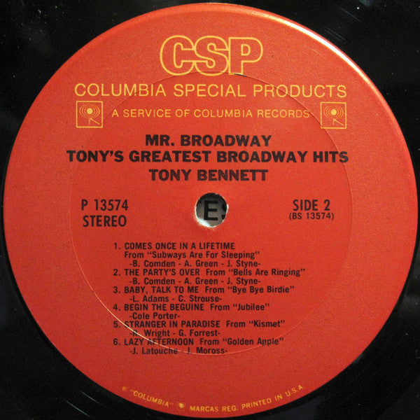 Tony Bennett - Mr. Broadway (Tony's Greatest Broadway Hits) - LP