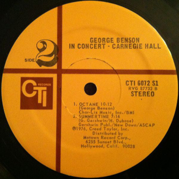 George Benson Guest Hubert Laws - In Concert - Carnegie Hall - LP