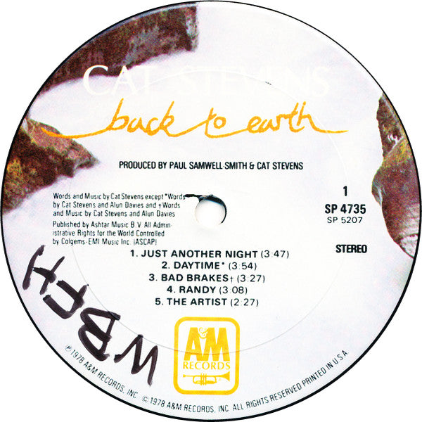 Cat Stevens - Back To Earth - LP