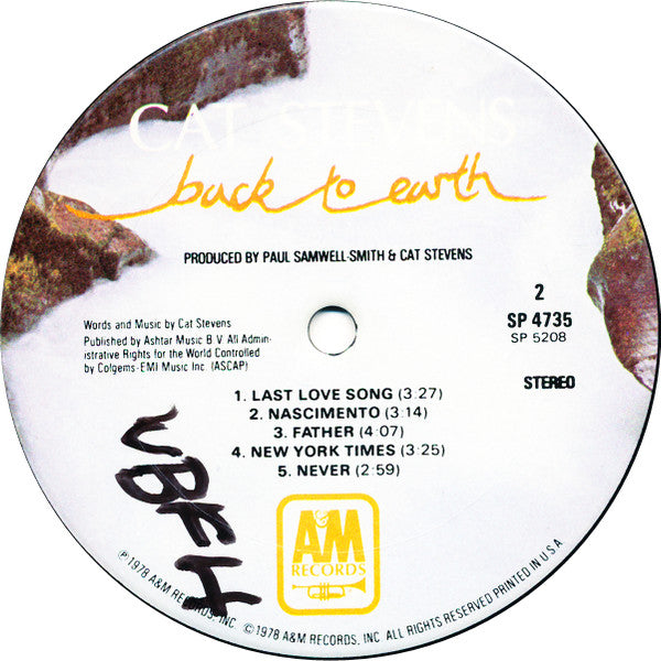 Cat Stevens - Back To Earth - LP