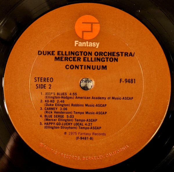 The Duke Ellington Orchestra - Continuum - LP