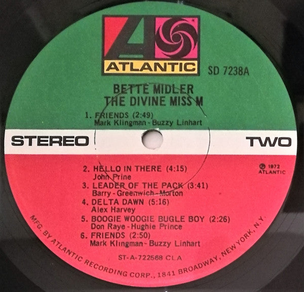 Bette Midler - The Divine Miss M - LP