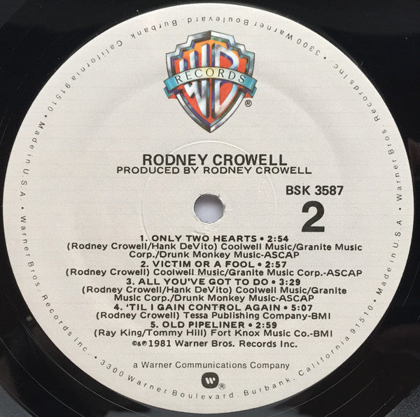 Rodney Crowell - Rodney Crowell - LP