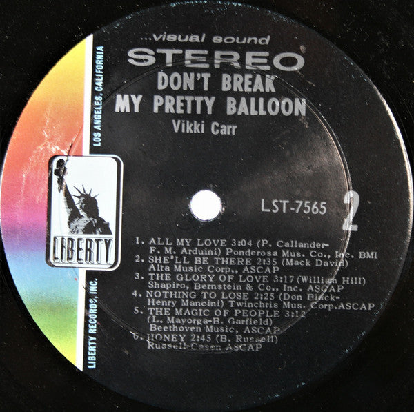 Vikki Carr - Don't Break My Pretty Balloon - LP