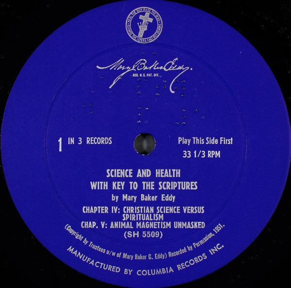 Mary Baker Eddy - Talking Book Records Of Science And Health With Key To The Scriptures - LP