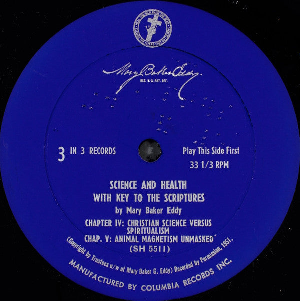 Mary Baker Eddy - Talking Book Records Of Science And Health With Key To The Scriptures - LP