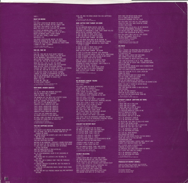 Rosanne Cash - Right Or Wrong - LP