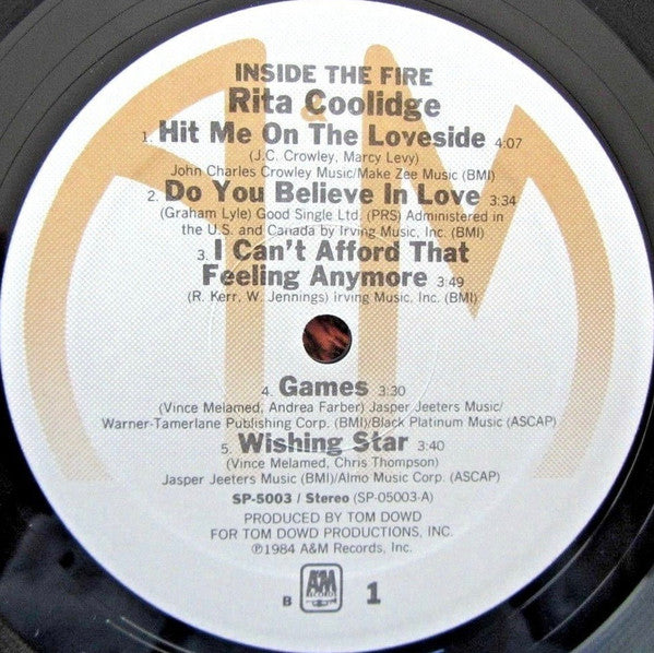 Rita Coolidge - Inside The Fire - LP