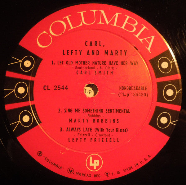 Carl*, Lefty* And Marty* - Carl, Lefty And Marty - LP