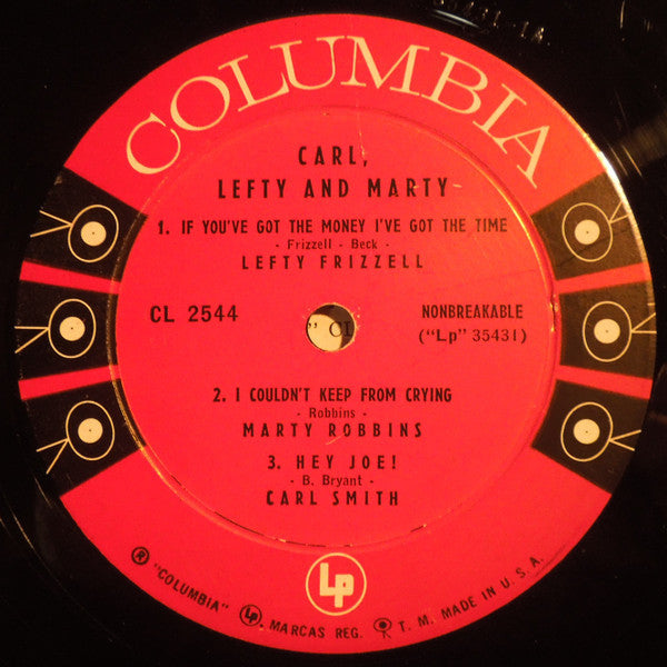 Carl*, Lefty* And Marty* - Carl, Lefty And Marty - LP