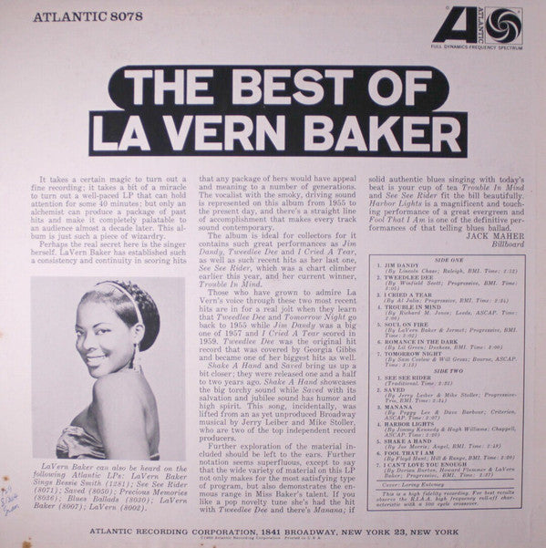 LaVern Baker - The Best Of LaVern Baker - LP