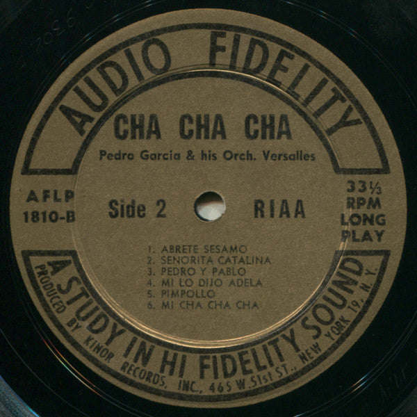 Pedro Garcia And His Del Prado Orchestra - Cha Cha Cha - LP