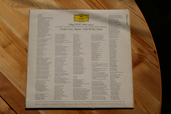 Hugo Wolf - Evelyn Lear, Erik Werba - Mörike-Lieder - LP
