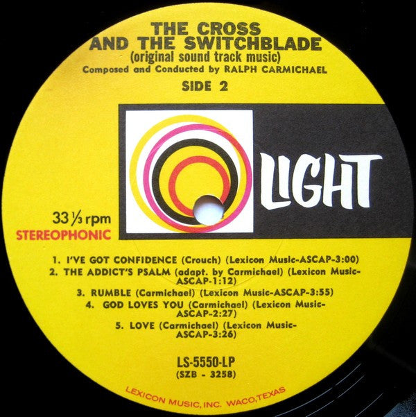 Ralph Carmichael - The Cross And The Switchblade (Original Sound Track Music) - LP