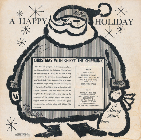Chippy The Chipmunk - Christmas With Chippy The Chipmunk - LP