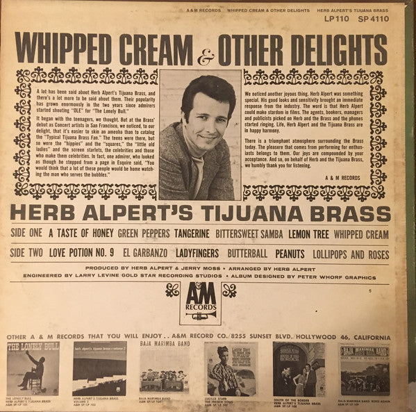 Herb Alpert's Tijuana Brass* - Whipped Cream & Other Delights - LP