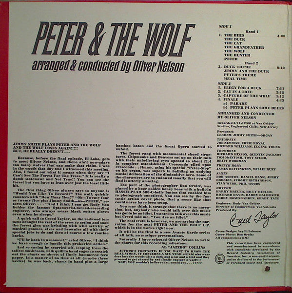 The Incredible Jimmy Smith* - Peter And The Wolf - LP