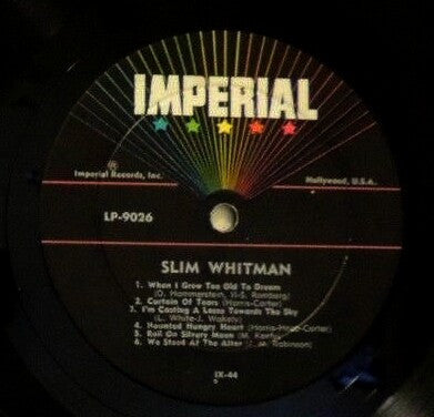 Slim Whitman - Slim Whitman Sings - LP