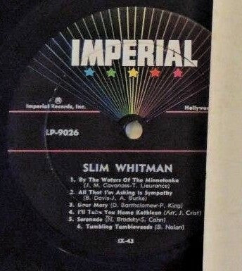 Slim Whitman - Slim Whitman Sings - LP