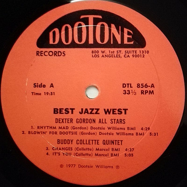 Dexter Gordon, Carl Perkins , Buddy Collette, Curtis Counce - Best Jazz West - LP