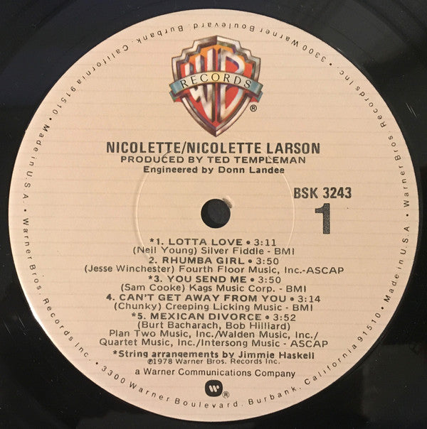 Nicolette Larson - Nicolette - LP