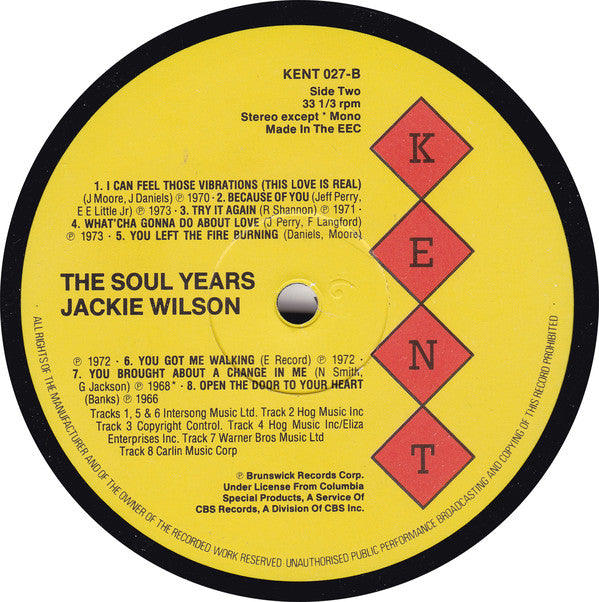 Jackie Wilson - The Soul Years - LP