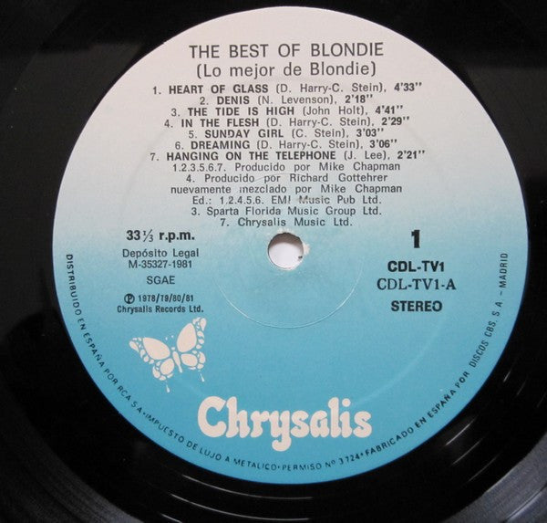 Blondie - The Best Of Blondie = Lo Mejor De Blondie - LP