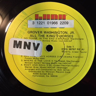 Grover Washington, Jr. - All The King's Horses - LP