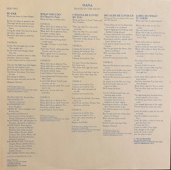 Dana* - Images In The Night - LP