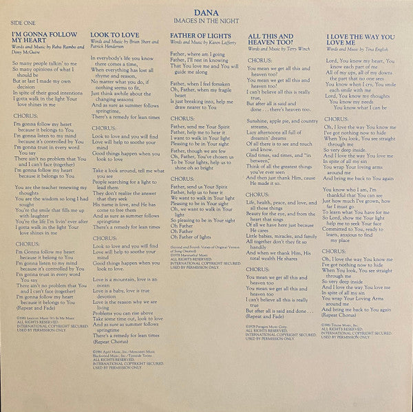 Dana* - Images In The Night - LP