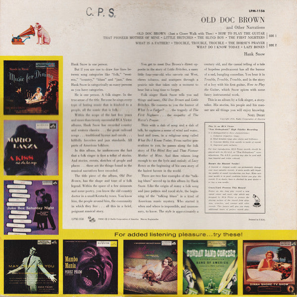 Hank Snow - Old Doc Brown - LP