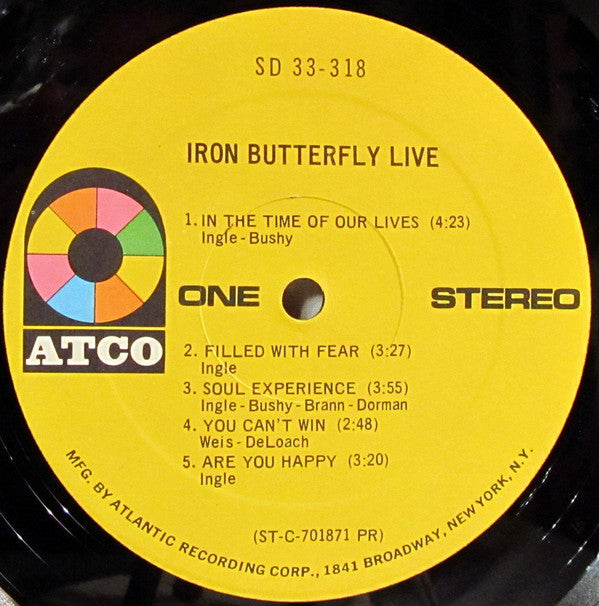 Iron Butterfly - Live - LP