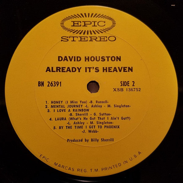 David Houston - Already It's Heaven - LP