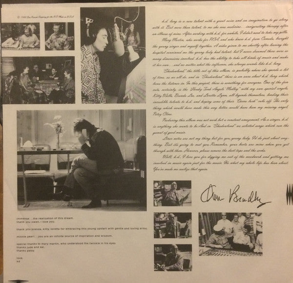 k.d. lang - Shadowland (The Owen Bradley Sessions) - LP