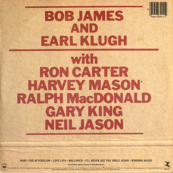 Bob James & Earl Klugh - One On One - LP