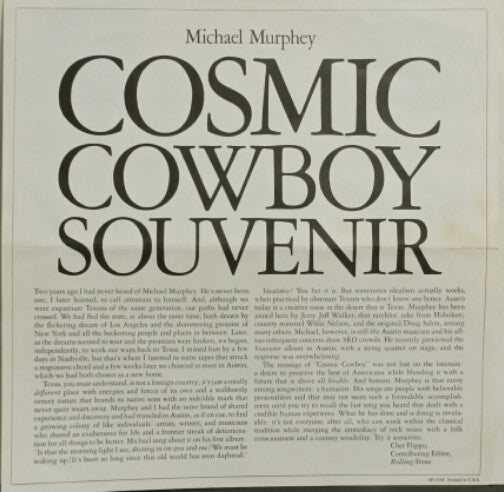 Michael Murphey* - Cosmic Cowboy Souvenir - LP