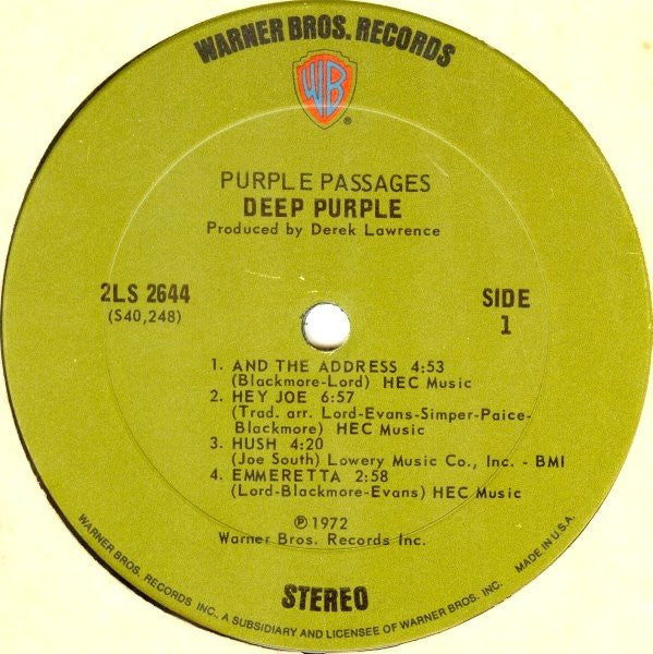 Deep Purple - Purple Passages - LP