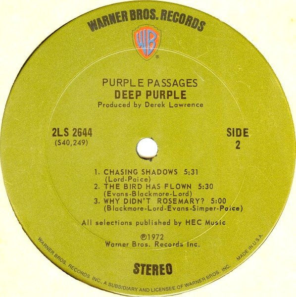 Deep Purple - Purple Passages - LP