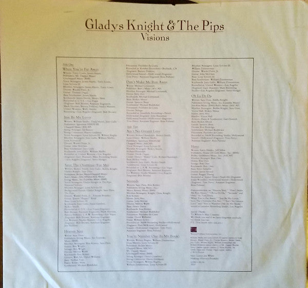 Gladys Knight & The Pips* - Visions - LP