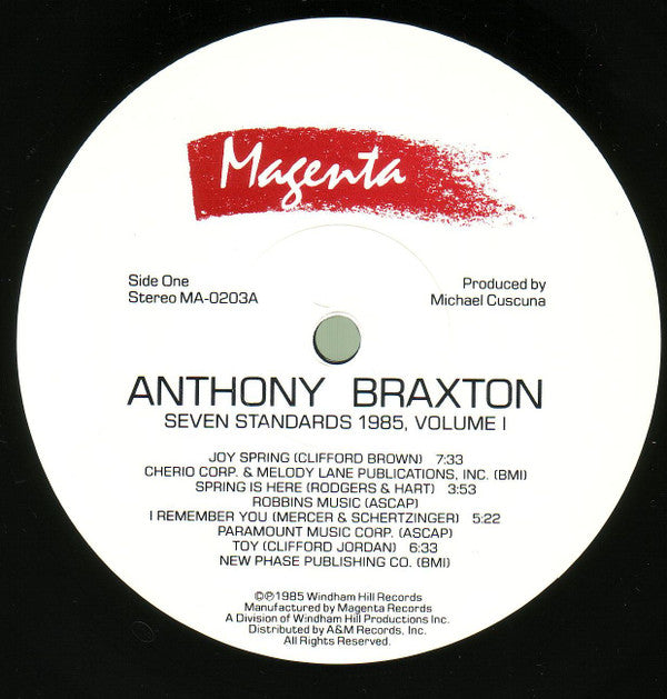 Anthony Braxton - Seven Standards 1985, Volume I - LP