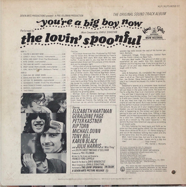 The Lovin' Spoonful - You're A Big Boy Now (The Original Sound Track Album) - LP