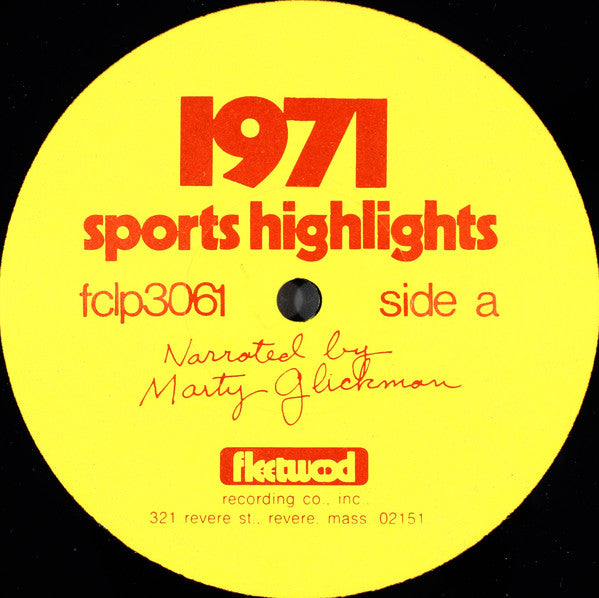 Marty Glickman - 1971 Sports Highlights - LP