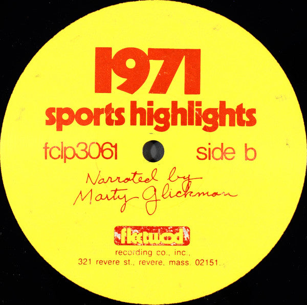 Marty Glickman - 1971 Sports Highlights - LP